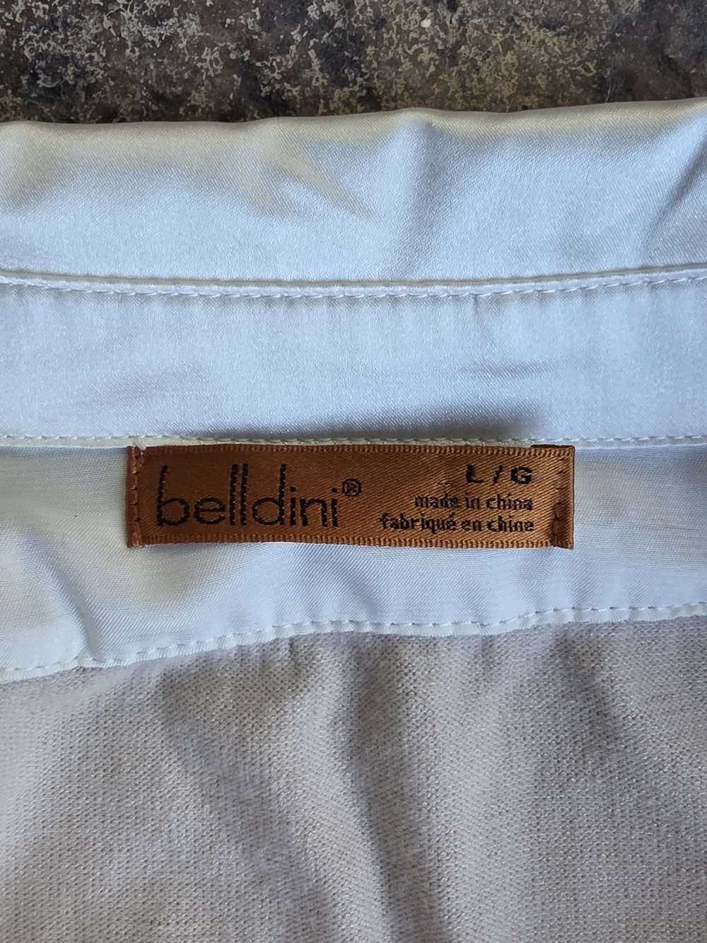 Belldini Blush Layered V-Neck Pullover with Satin & Lace Hem - Picture 6 of 7